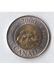 2000 - 2 Dollari Bimetallica Canada famiglia Orsi